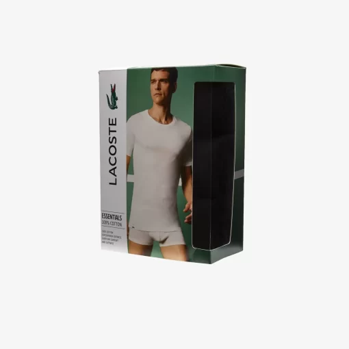 Lacoste Underwear & Lounge Wear-Men'S Crew Neck Cotton Loungewear T-Shirt 3-Pack