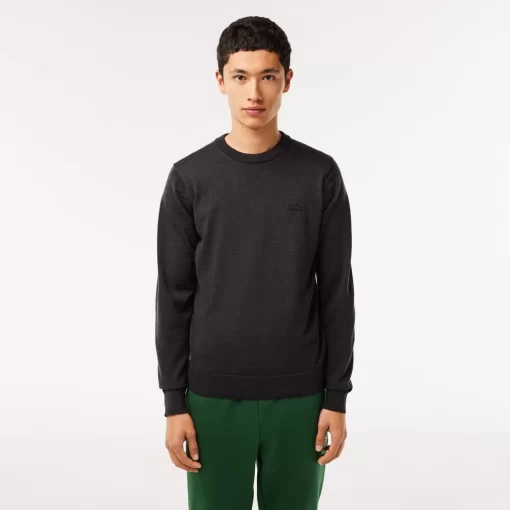 Lacoste Knitwear-Men'S Crew Neck Merino Wool Sweater