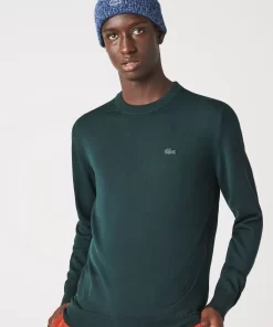 Lacoste Knitwear-Men'S Crew Neck Merino Wool Sweater