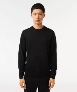 Lacoste Knitwear-Men'S Crew Neck Merino Wool Sweater