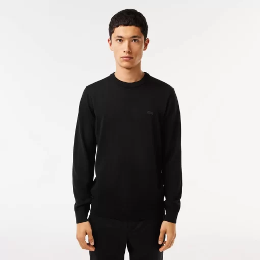 Lacoste Knitwear-Men'S Crew Neck Merino Wool Sweater