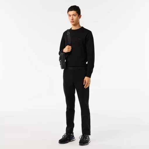 Lacoste Knitwear-Men'S Crew Neck Merino Wool Sweater