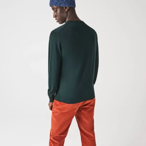 Lacoste Knitwear-Men'S Crew Neck Merino Wool Sweater