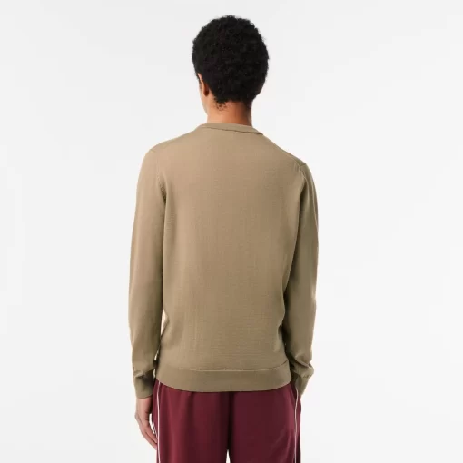 Lacoste Knitwear-Men'S Crew Neck Merino Wool Sweater