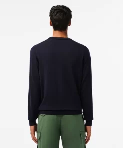 Lacoste Knitwear-Men'S Crew Neck Merino Wool Sweater