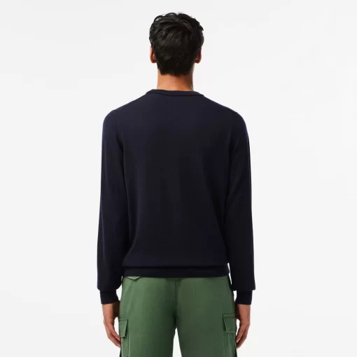 Lacoste Knitwear-Men'S Crew Neck Merino Wool Sweater