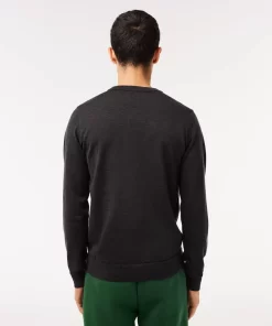 Lacoste Knitwear-Men'S Crew Neck Merino Wool Sweater