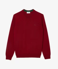 Lacoste Knitwear-Men'S Crew Neck Merino Wool Sweater