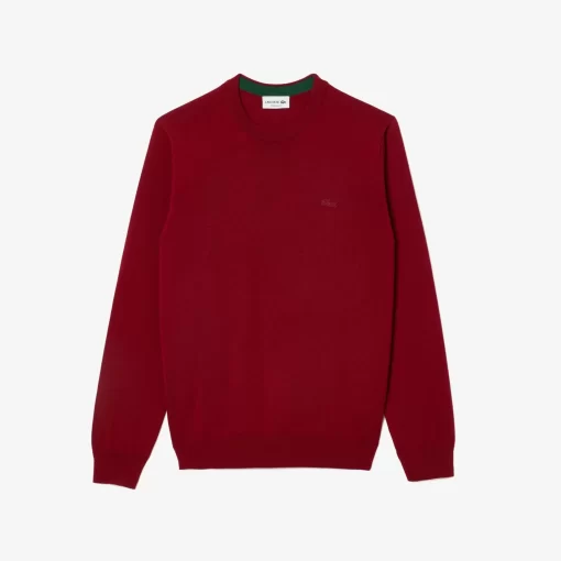 Lacoste Knitwear-Men'S Crew Neck Merino Wool Sweater