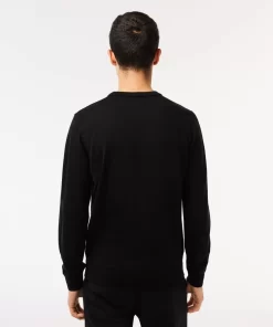 Lacoste Knitwear-Men'S Crew Neck Merino Wool Sweater