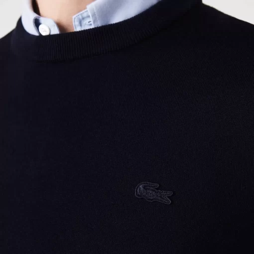 Lacoste Knitwear-Men'S Crew Neck Merino Wool Sweater