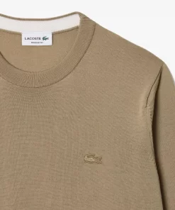 Lacoste Knitwear-Men'S Crew Neck Merino Wool Sweater