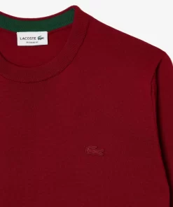 Lacoste Knitwear-Men'S Crew Neck Merino Wool Sweater