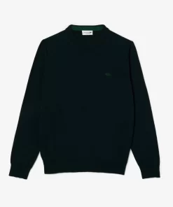 Lacoste Knitwear-Men'S Crew Neck Merino Wool Sweater