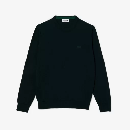 Lacoste Knitwear-Men'S Crew Neck Merino Wool Sweater