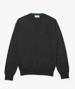 Lacoste Knitwear-Men'S Crew Neck Merino Wool Sweater