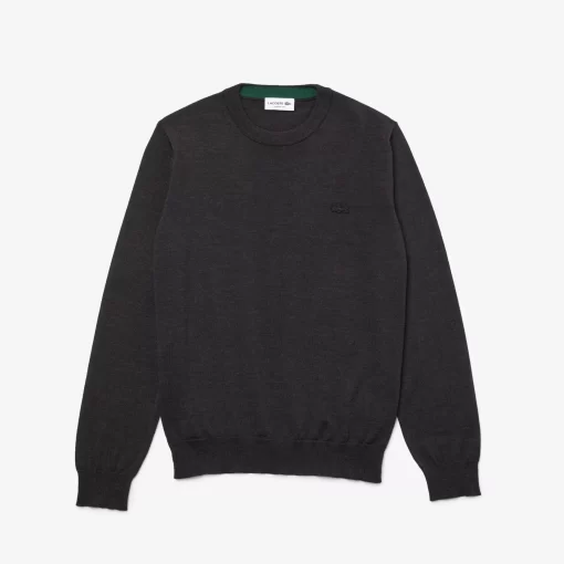 Lacoste Knitwear-Men'S Crew Neck Merino Wool Sweater