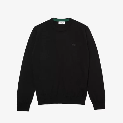 Lacoste Knitwear-Men'S Crew Neck Merino Wool Sweater