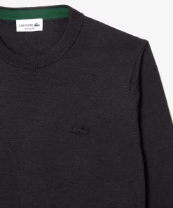 Lacoste Knitwear-Men'S Crew Neck Merino Wool Sweater