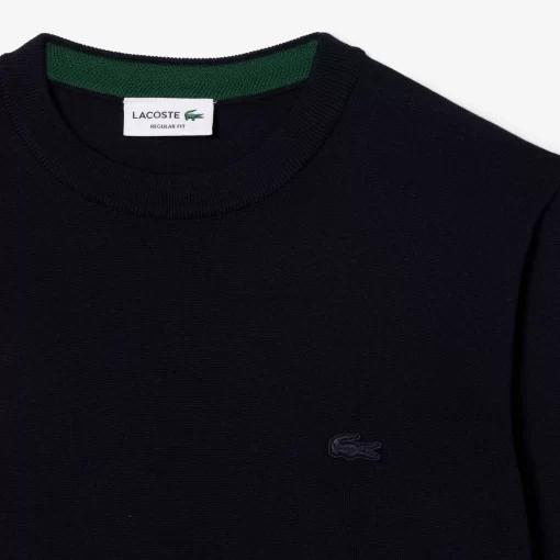 Lacoste Knitwear-Men'S Crew Neck Merino Wool Sweater