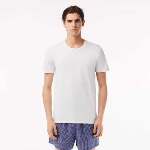 Lacoste Underwear & Lounge Wear-Men'S Crew Neck Plain Cotton T-Shirt Three-Pack