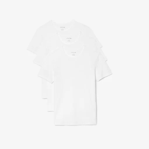 Lacoste Underwear & Lounge Wear-Men'S Crew Neck Plain Cotton T-Shirt Three-Pack