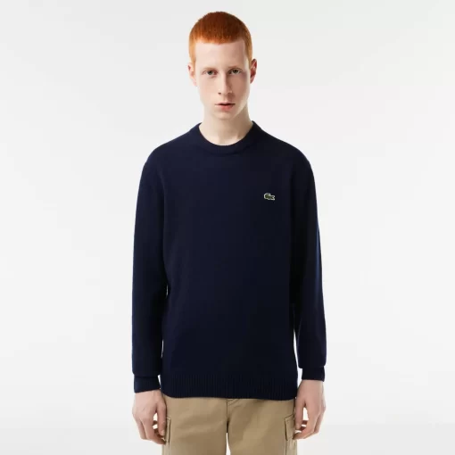 Lacoste Knitwear-Men'S Crew Neck Wool Sweater