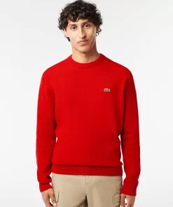 Lacoste Knitwear-Men'S Crew Neck Wool Sweater