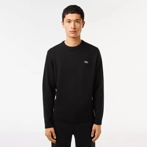 Lacoste Knitwear-Men'S Crew Neck Wool Sweater