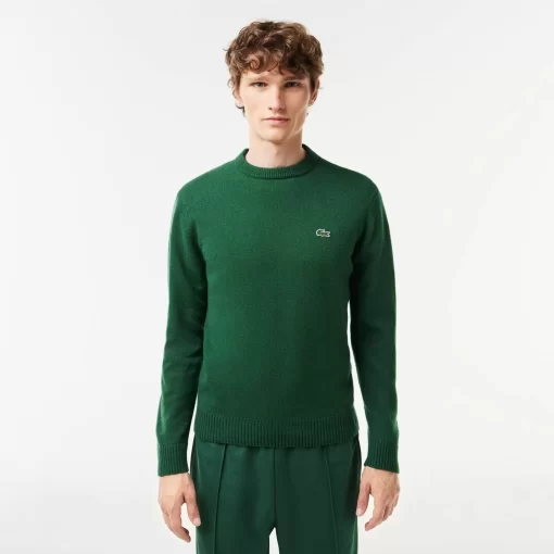 Lacoste Knitwear-Men'S Crew Neck Wool Sweater