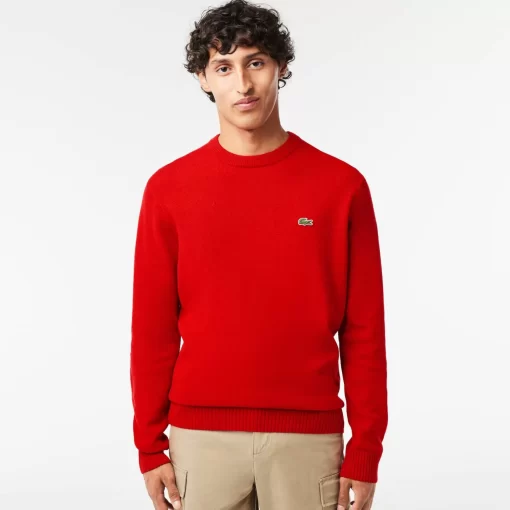 Lacoste Knitwear-Men'S Crew Neck Wool Sweater