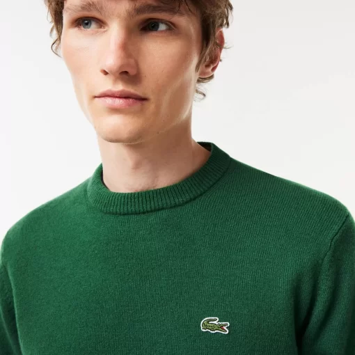 Lacoste Knitwear-Men'S Crew Neck Wool Sweater