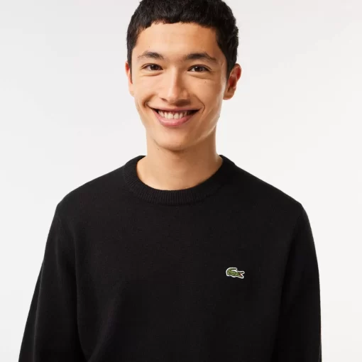 Lacoste Knitwear-Men'S Crew Neck Wool Sweater