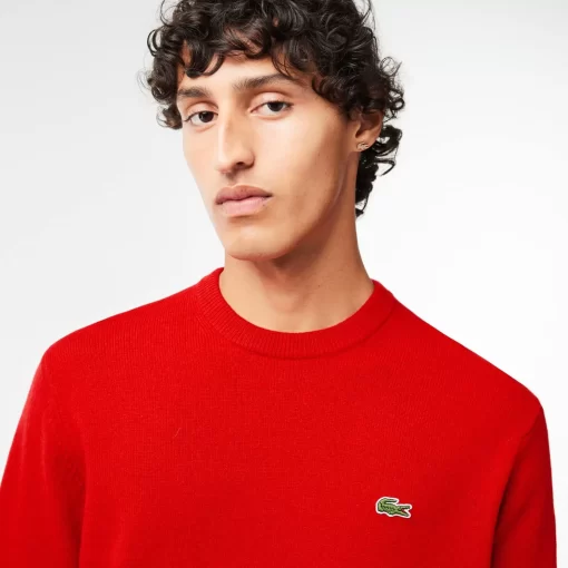 Lacoste Knitwear-Men'S Crew Neck Wool Sweater