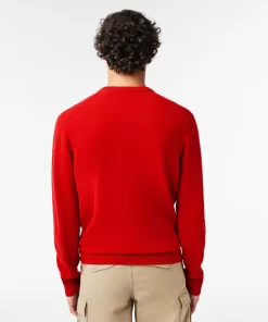 Lacoste Knitwear-Men'S Crew Neck Wool Sweater