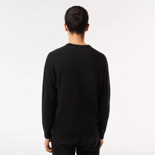 Lacoste Knitwear-Men'S Crew Neck Wool Sweater