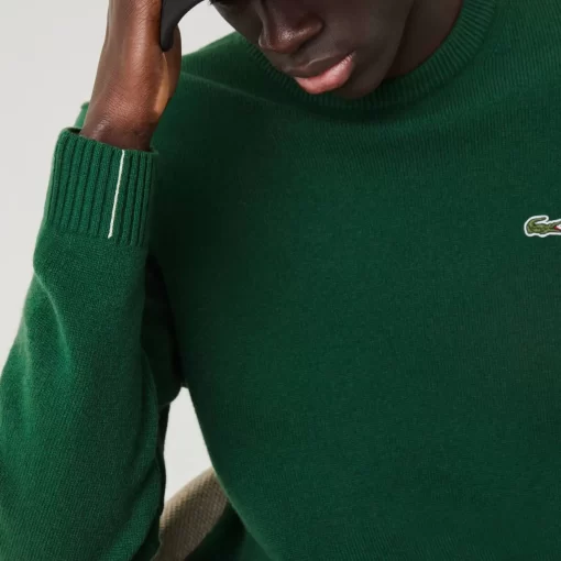 Lacoste Knitwear-Men'S Crew Neck Wool Sweater