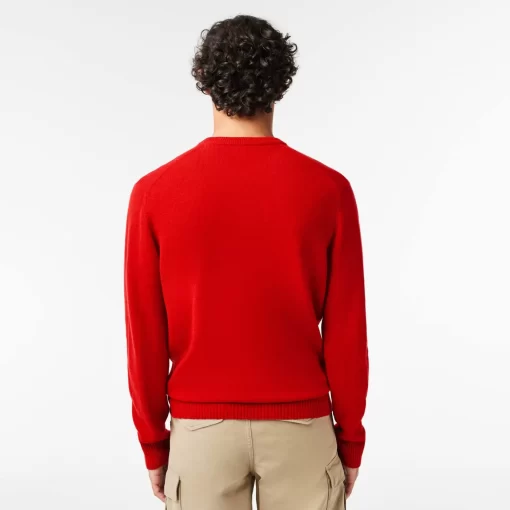 Lacoste Knitwear-Men'S Crew Neck Wool Sweater