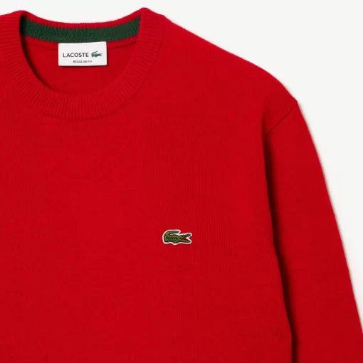 Lacoste Knitwear-Men'S Crew Neck Wool Sweater