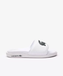 Lacoste Flip-Flops & Sandals-Men'S Croco Dualiste Synthetic Logo Strap Slides