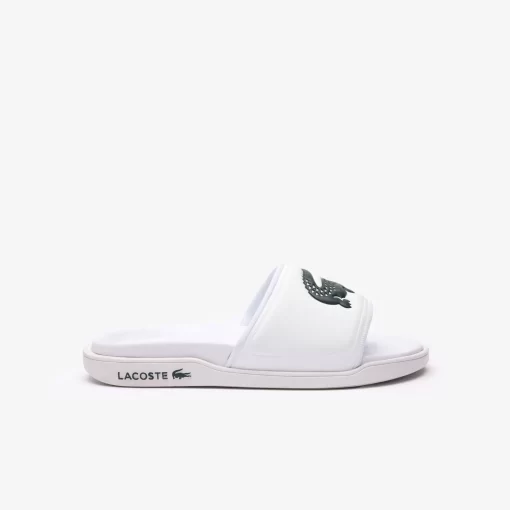 Lacoste Flip-Flops & Sandals-Men'S Croco Dualiste Synthetic Logo Strap Slides