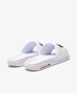 Lacoste Flip-Flops & Sandals-Men'S Croco Dualiste Synthetic Logo Strap Slides