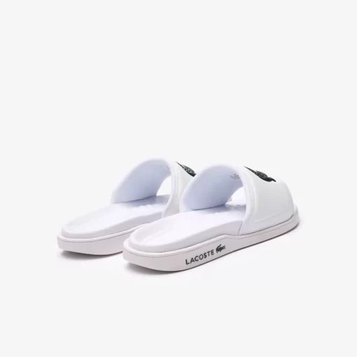 Lacoste Flip-Flops & Sandals-Men'S Croco Dualiste Synthetic Logo Strap Slides