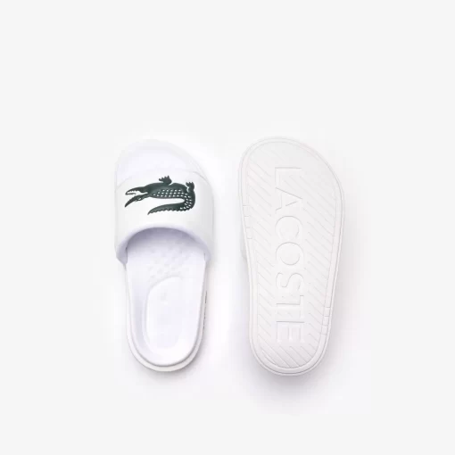 Lacoste Flip-Flops & Sandals-Men'S Croco Dualiste Synthetic Logo Strap Slides