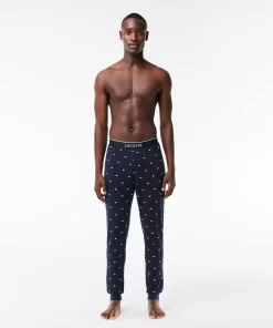 Lacoste Underwear & Lounge Wear-Men'S Crocodile Patterned Stretch Cotton Pyjama Pants