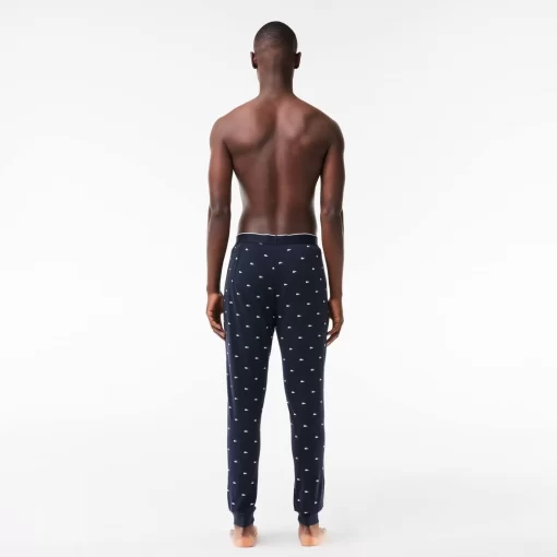 Lacoste Underwear & Lounge Wear-Men'S Crocodile Patterned Stretch Cotton Pyjama Pants