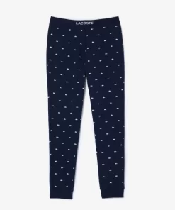 Lacoste Underwear & Lounge Wear-Men'S Crocodile Patterned Stretch Cotton Pyjama Pants