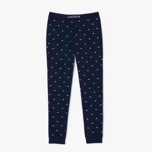 Lacoste Underwear & Lounge Wear-Men'S Crocodile Patterned Stretch Cotton Pyjama Pants