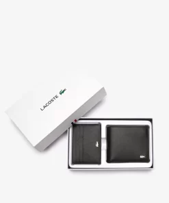 Lacoste Wallets & Small Leather Goods-Men'S Fg Leather Wallet And Card Holder Set