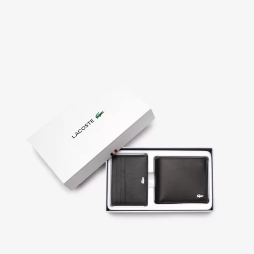 Lacoste Wallets & Small Leather Goods-Men'S Fg Leather Wallet And Card Holder Set